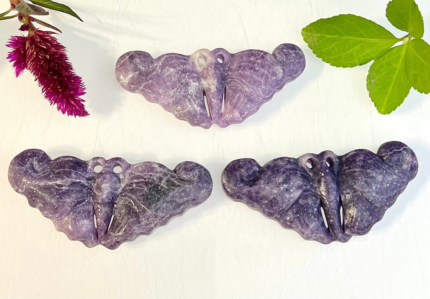 Wholesale Lot 4 PCs 3” Natural Crystal Butterfly Healing Energy