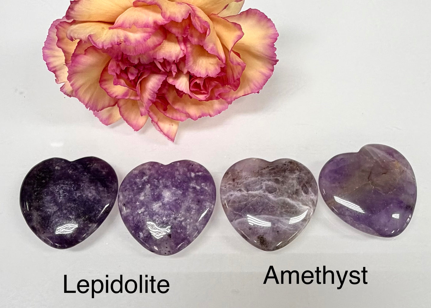Wholesale Lot 12 Pcs 30mm Mixed Crystal Hearts Healing Energy