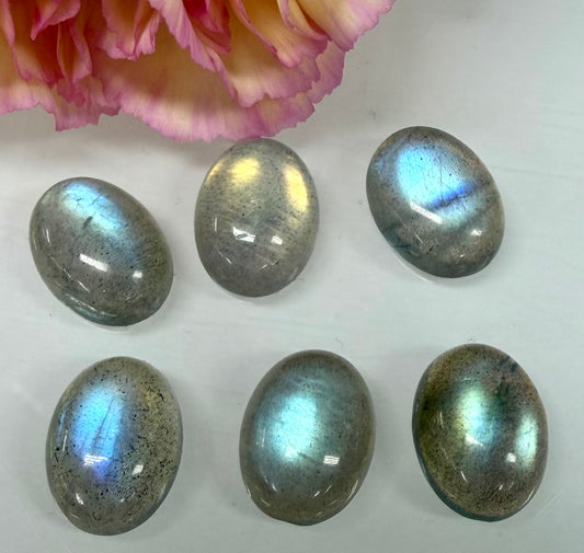 Wholesale Lot 6 pcs Natural Labradorite Cabochon Crystal Healing Energy ~12x16mm