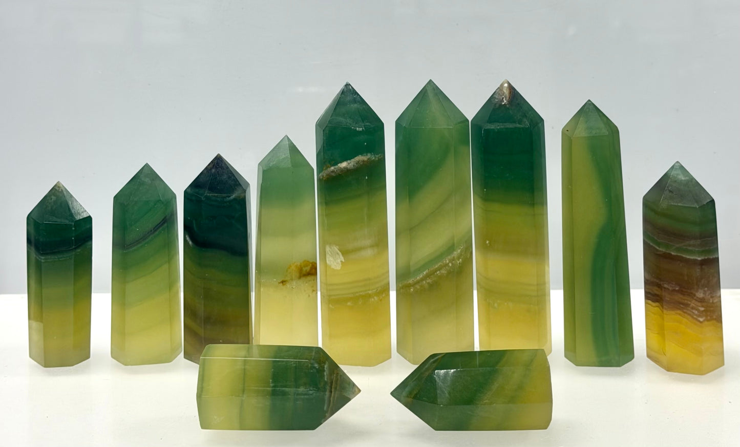 Wholesale Lot 2 Lbs Mango Fluorite Tower Obelisk Point Natural Crystal Energy