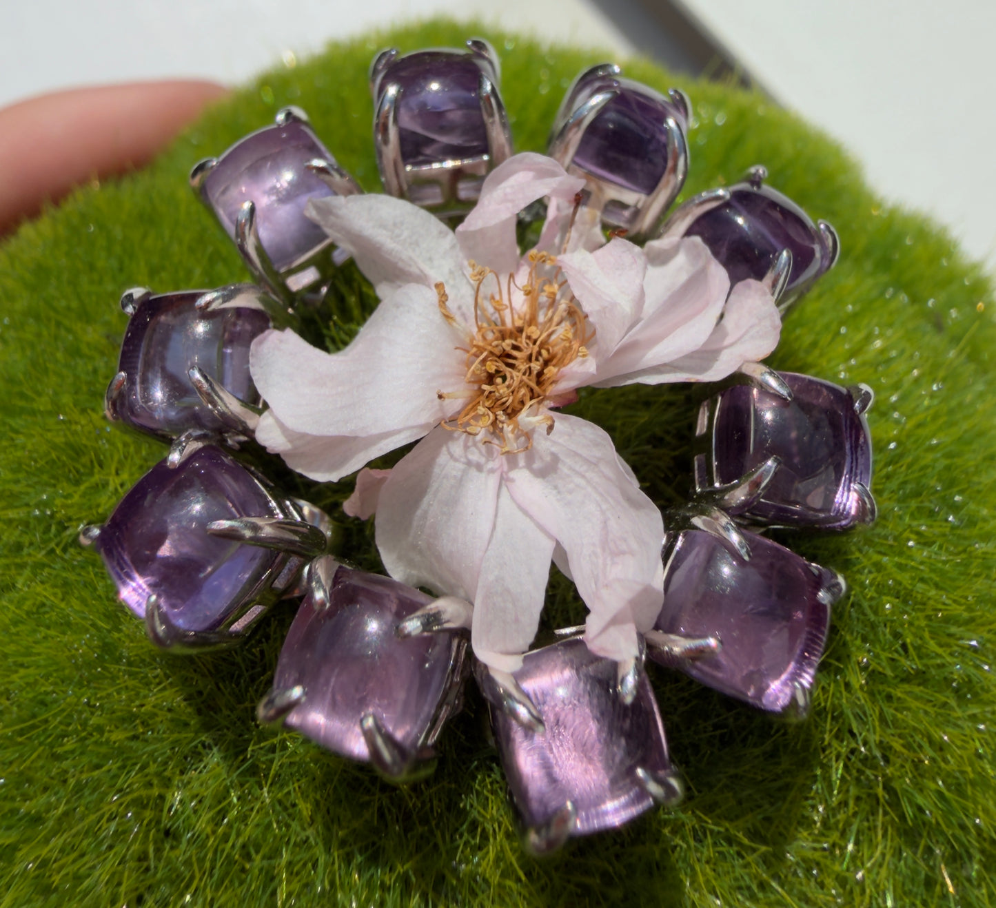 Wholesale Lot 5 Pairs Natural Amethyst Sterling Silver (925) Posts