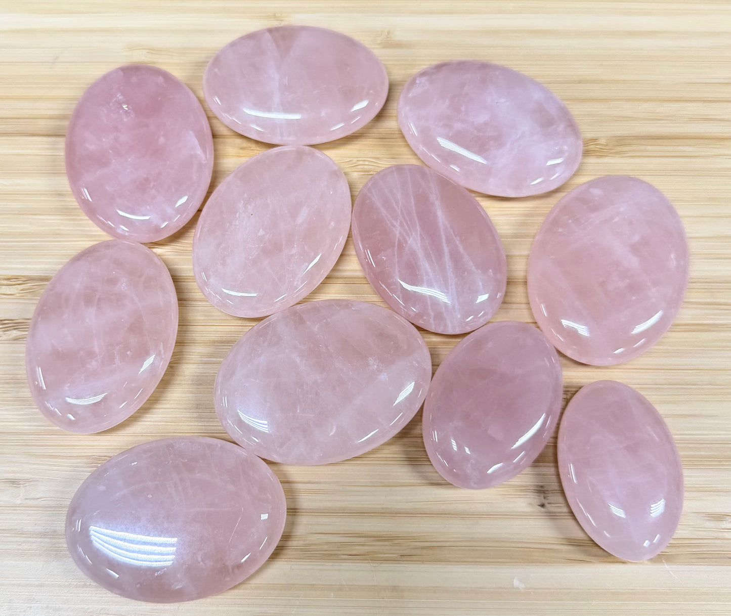 Wholesale Lot 1 lbs Natural Rose Quartz Palm Stones Crystal Natural Energy
