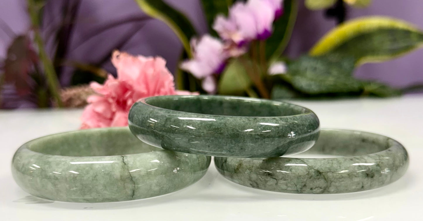 Wholesale 3 Pcs Natural Burma Jade Bangle Bracelet Crystal Healing