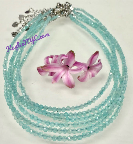 6 PCs 2mm Natural Amazonite Anklets Crystal Healing Energy