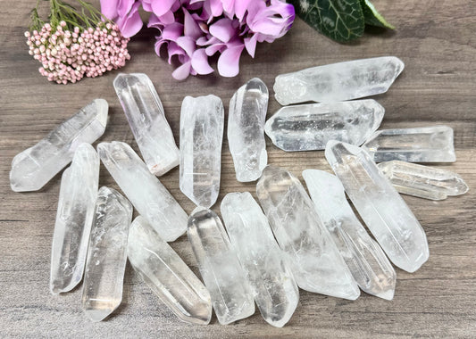 Wholesale Lot 2 lbs Natural Clear Quartz Tumble Wand Raw Crystal