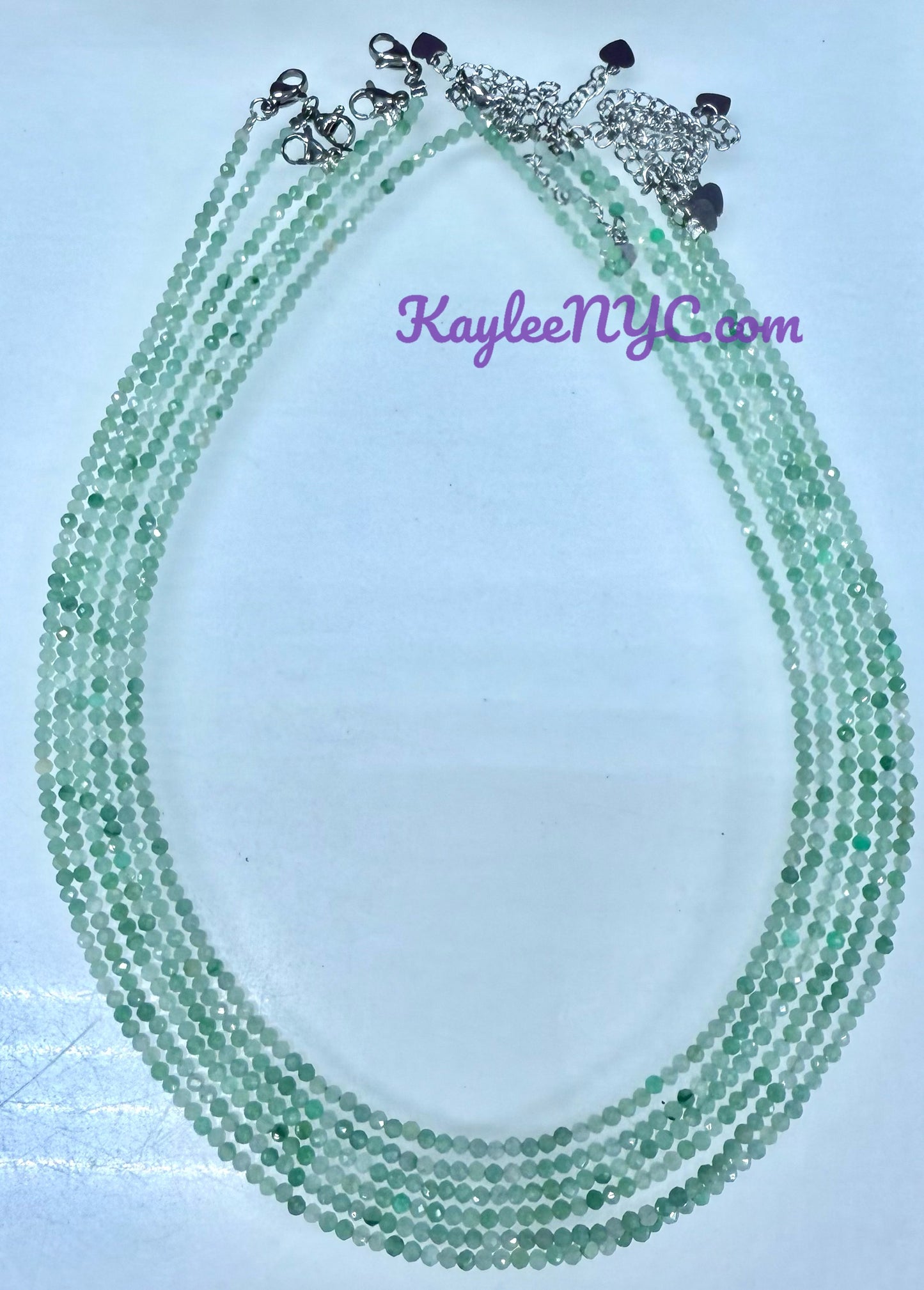 6 PCs 2mm Natural Burma Jade Necklaces