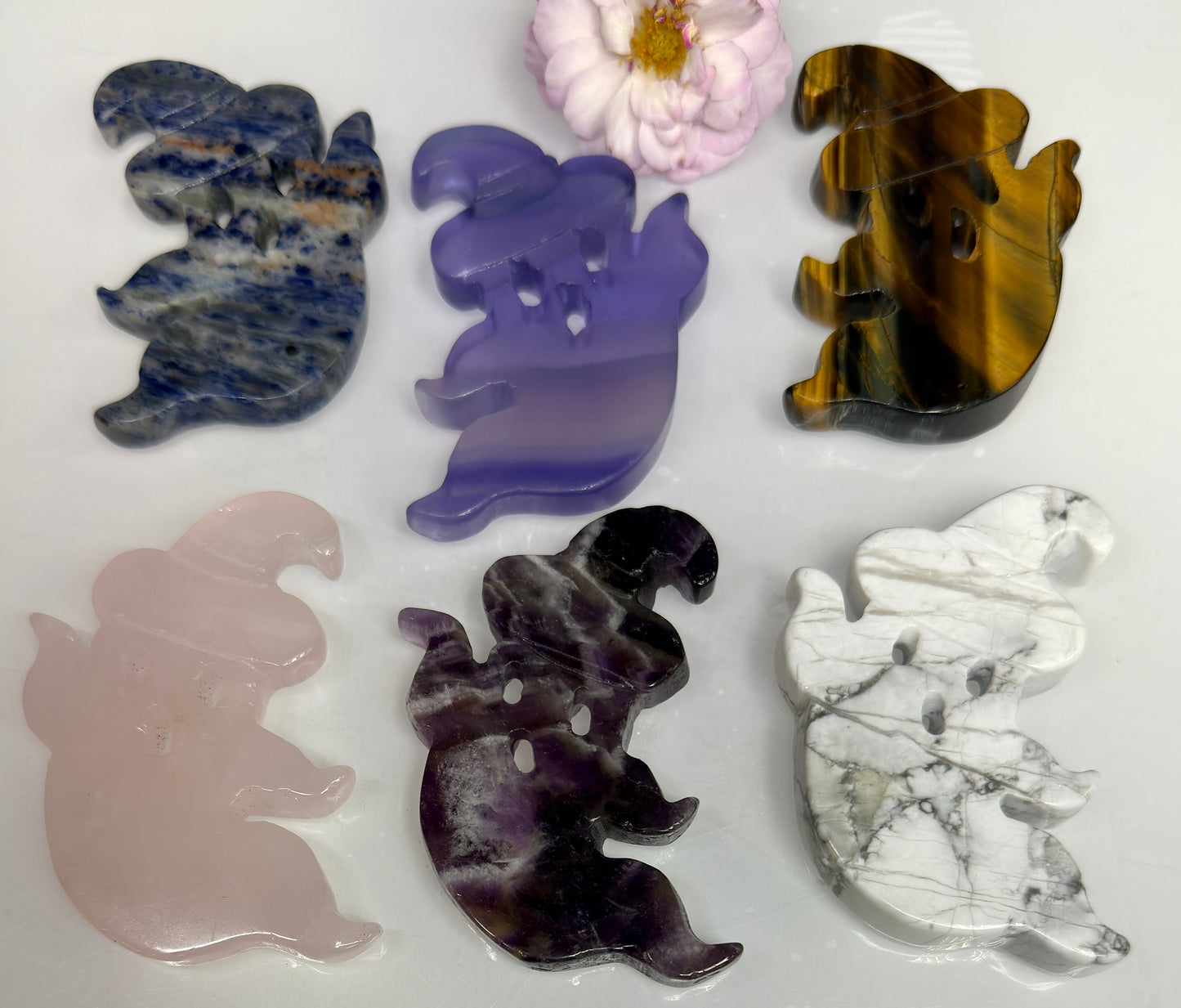 Wholesale Lot 6 PCs Natural Crystals Ghost Healing Energy