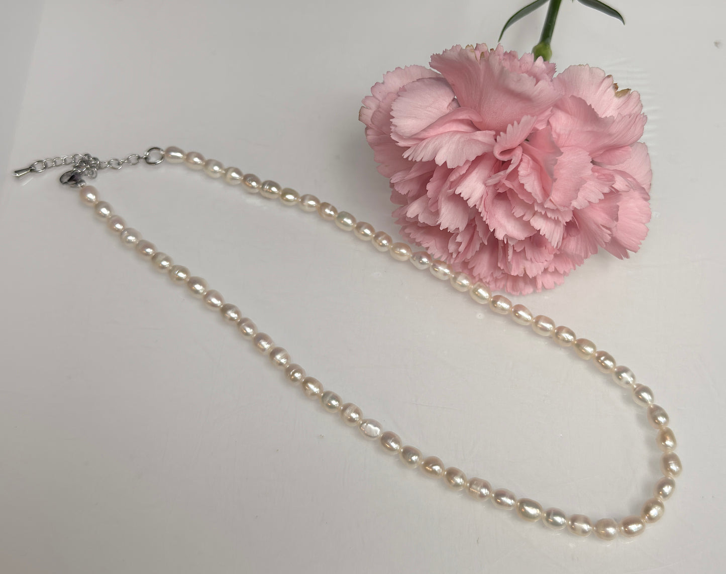 6 PCs 6 pcs ~5mm Natural Freshwater Pearl Necklace Healing Energy