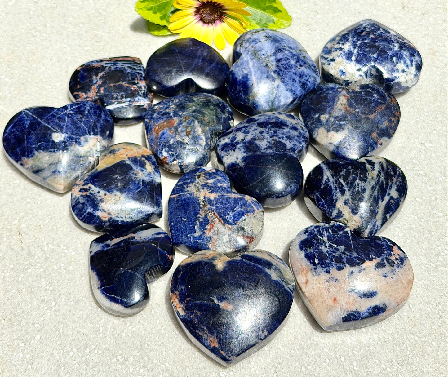 Wholesale 2 Lb Lot Natural Sodalite Heart Crystal Energy