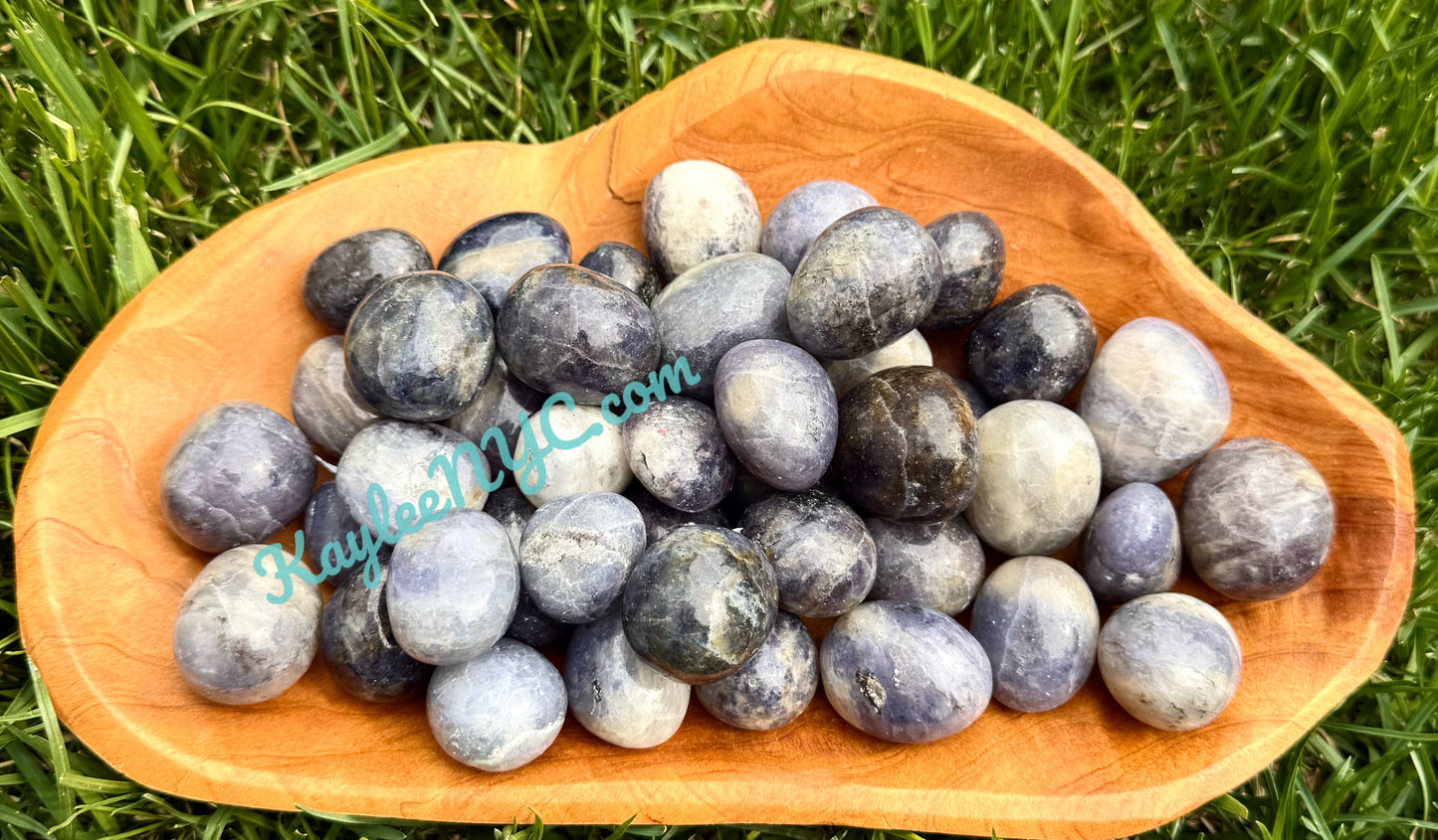 Wholesale Lot 2 Lbs Natural Iolite Tumble Healing Energy