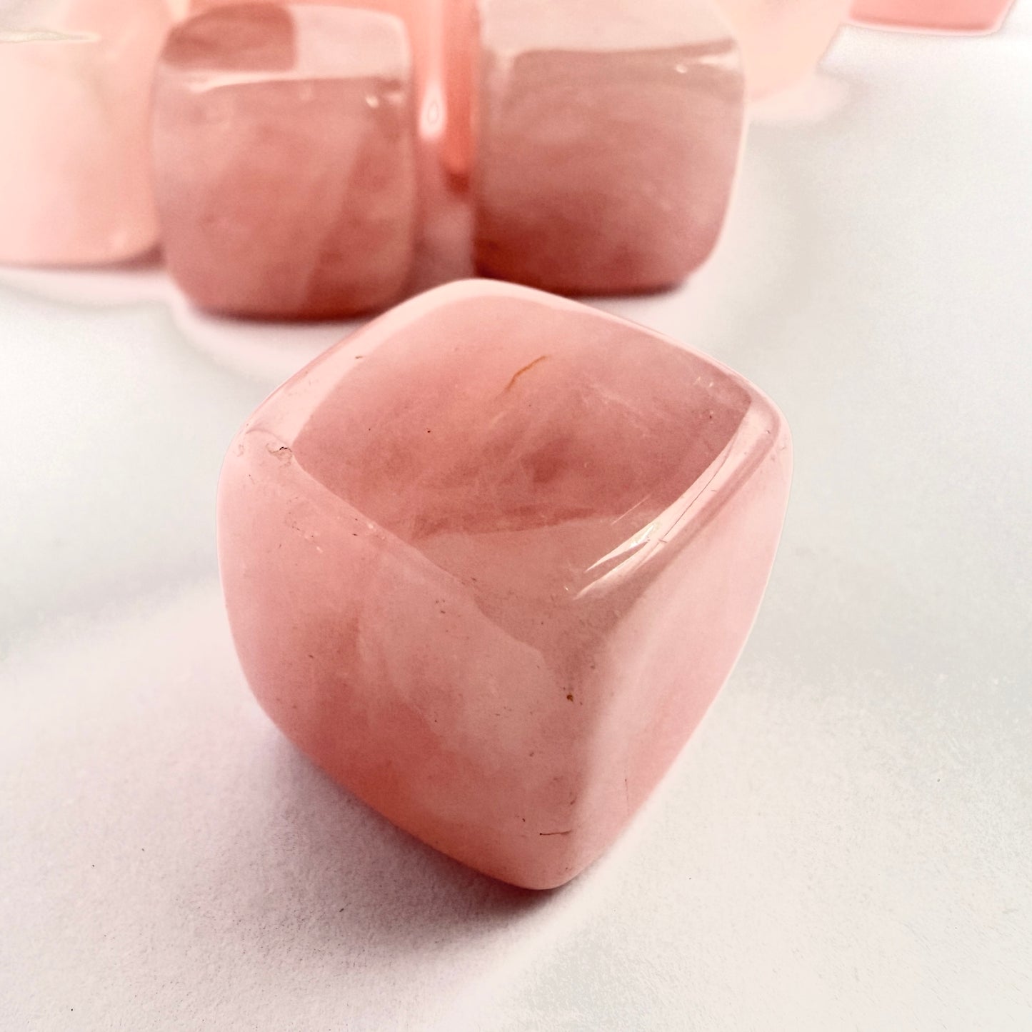 Wholesale Lot 2 Lbs Natural Rose Quartz Cubes Healing Energy Nice Quality