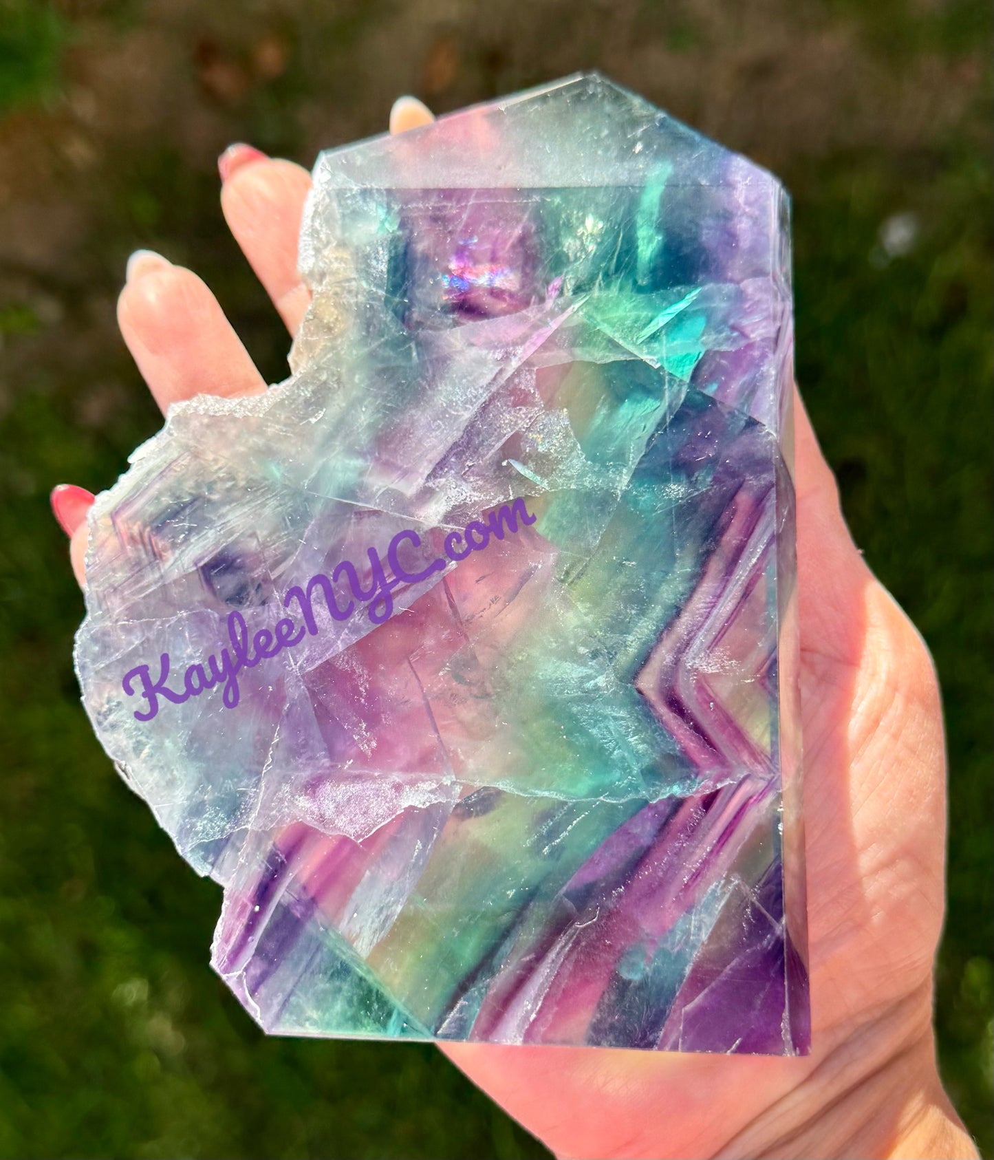 Wholesale Lot 3-5pcs Fluorite Obelisk Point Crystal Natural Energy 2.8-3lbs