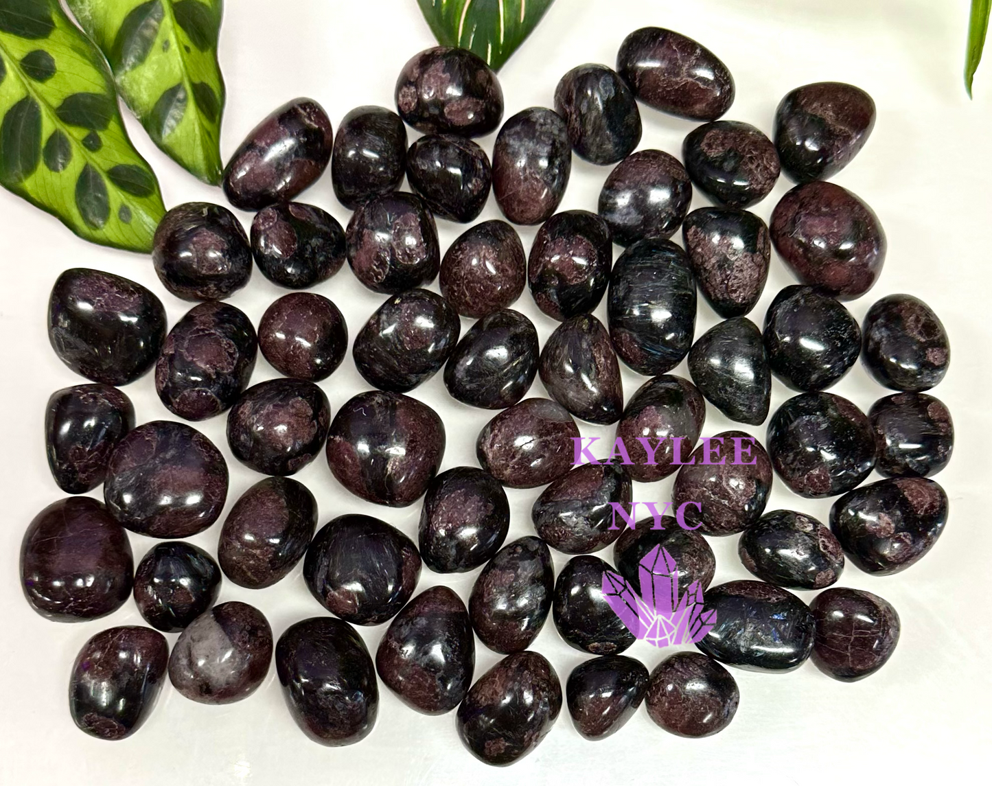 2 lbs Natural Garnet Astrophyllite Tumble Crystals Healing Energy