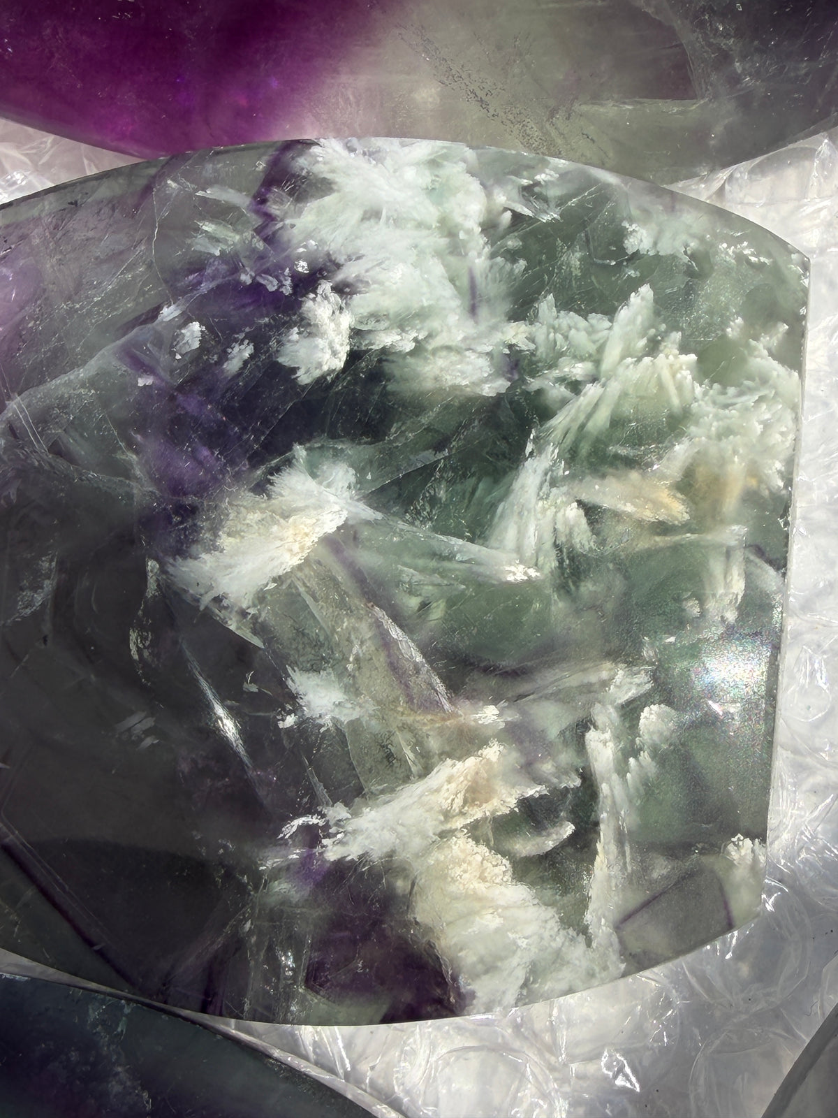 Wholesale Lot 4 pcs Natural Rainbow Fluorite Freeform Crystal Healing Energy 1.9-2lbs