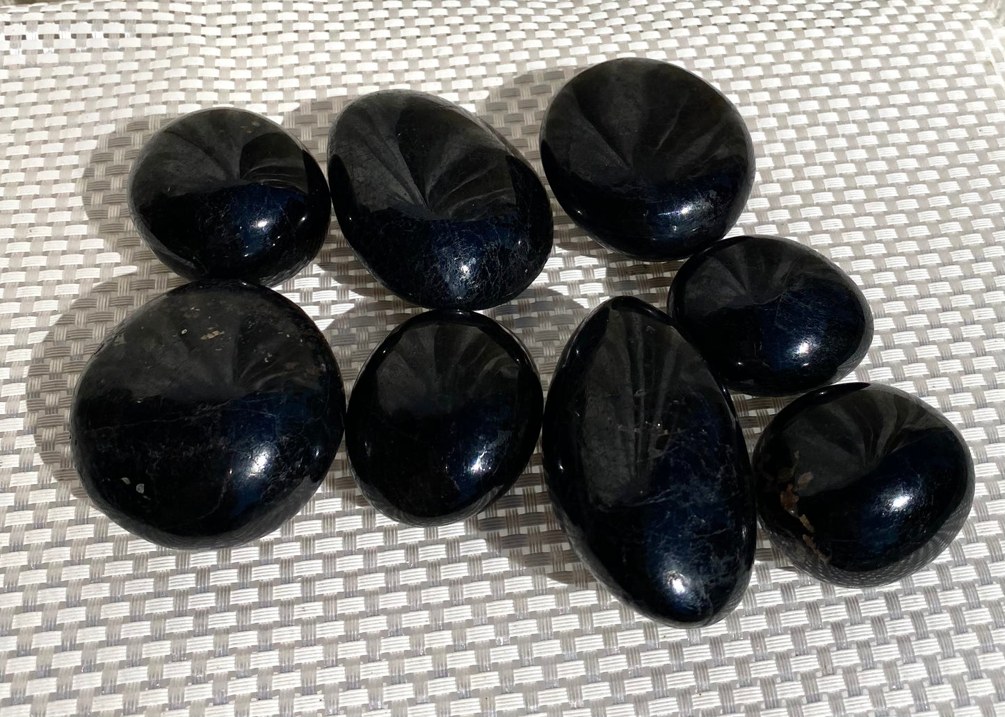 Wholesale 2 Lb Lot Natural Black Tourmaline Palm Stones Crystal Natural Energy