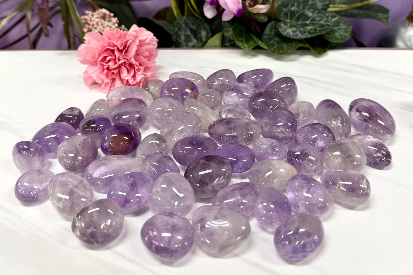 2 lbs Natural Amethyst Tumble Crystals healing energy