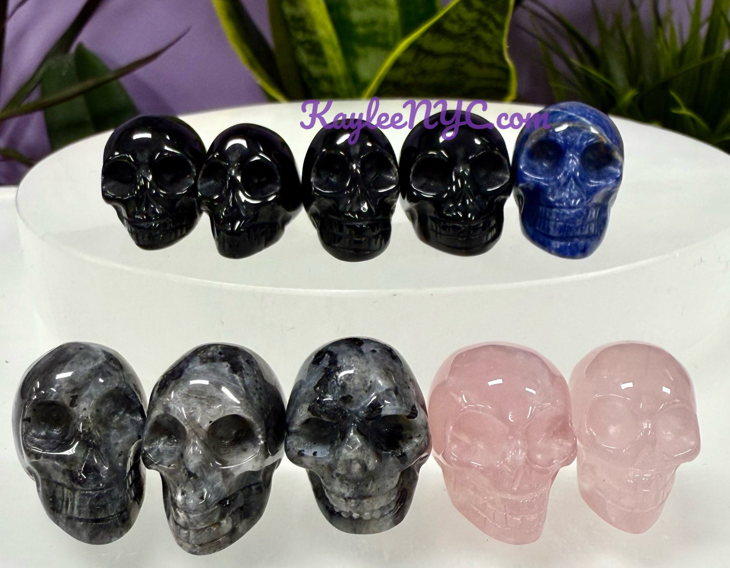12 PCs 24mm Natural Crystal Mini Skull