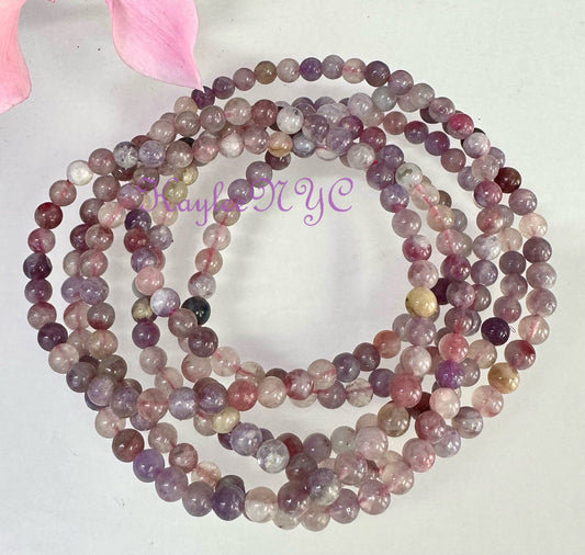 Wholesale Lot 6 Pcs Natural Unicorn Stone 4mm 7.5” Crystal Healing Stretch Bracelet