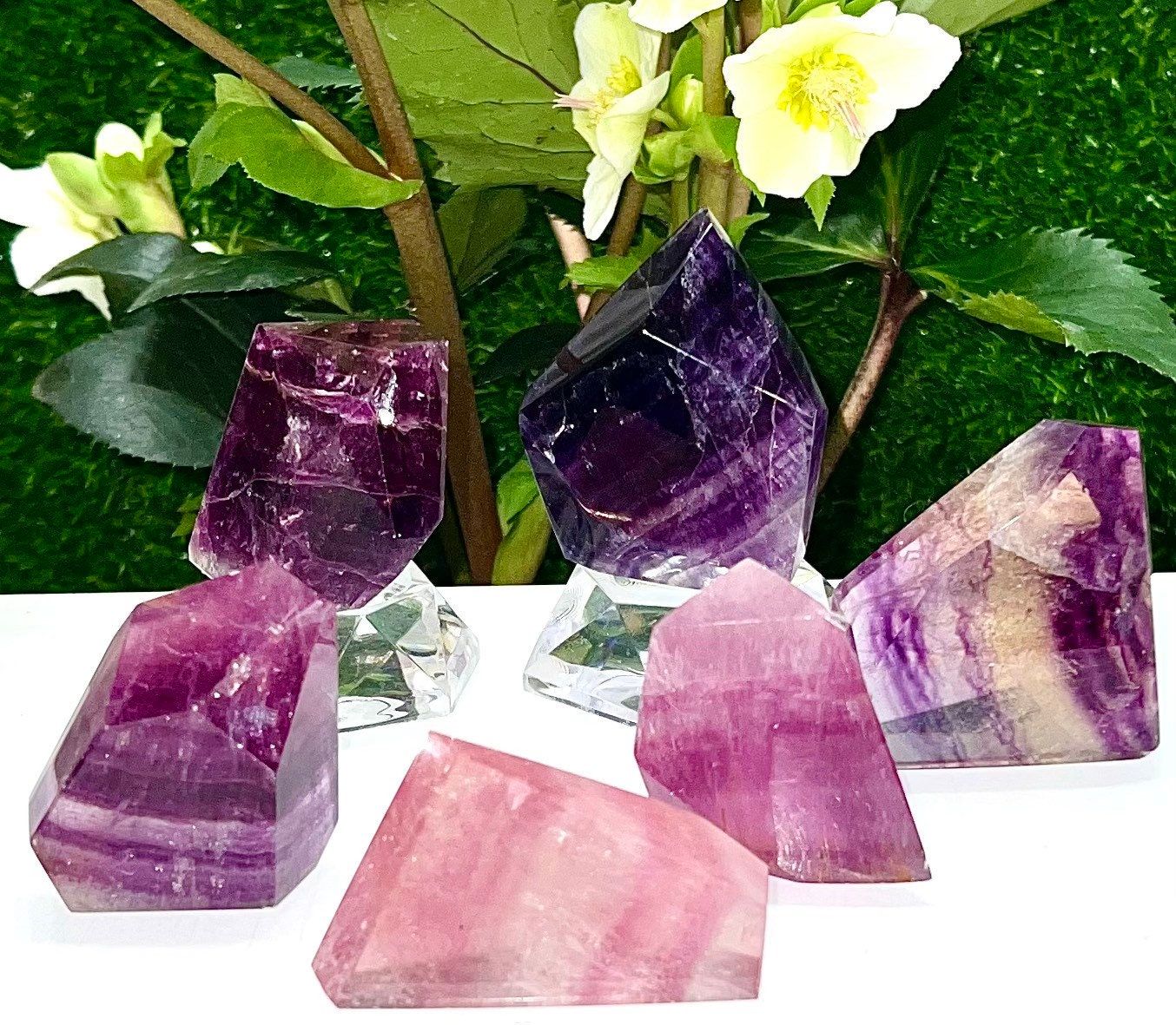 Wholesale Lot 2 lbs Natural Purple Fluorite Crystal Polished Freeform Healing Energy