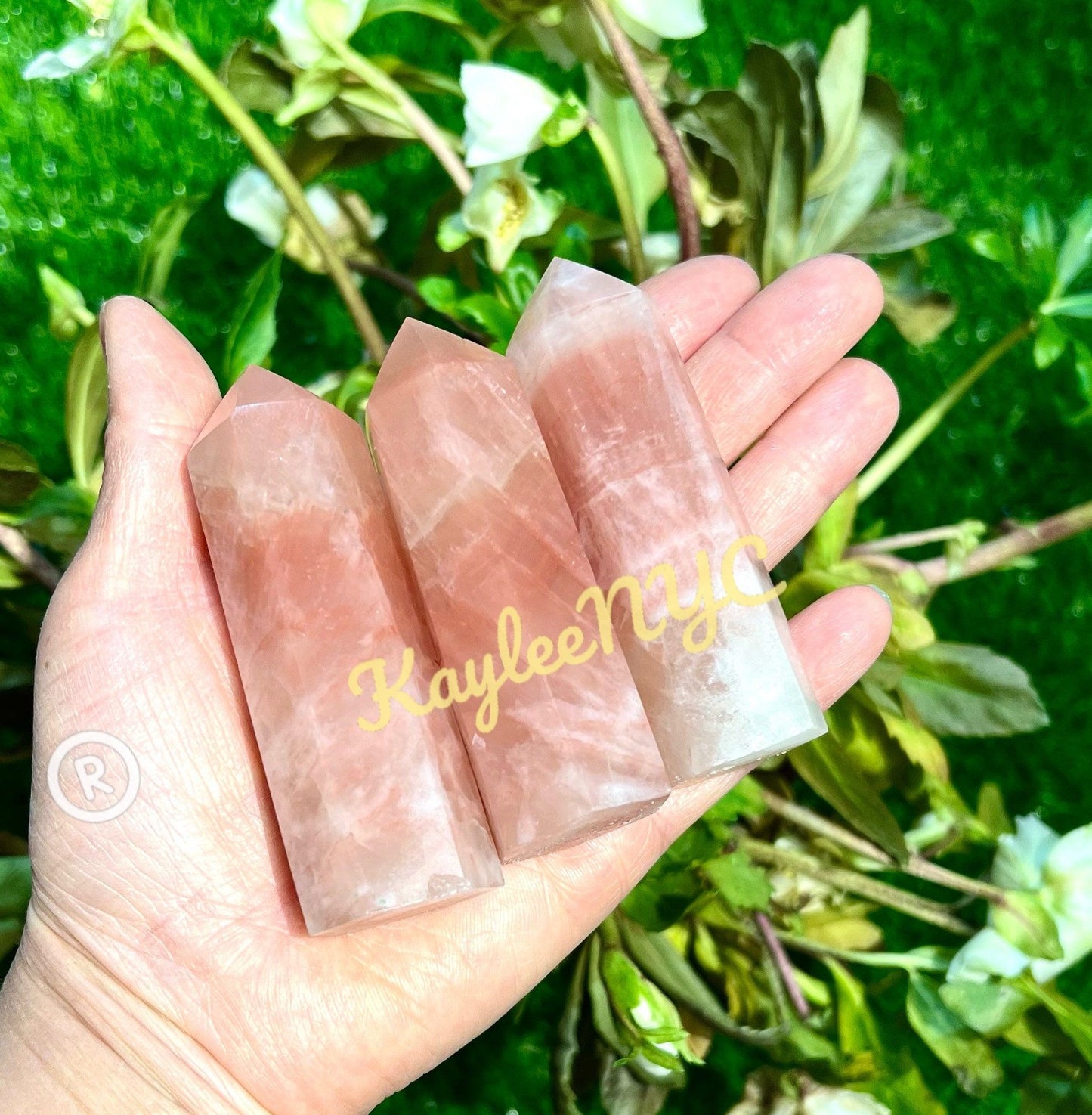 Wholesale Lot 2 Lbs Natural Strawberry Calcite Obelisk Tower Point Crystal Energy