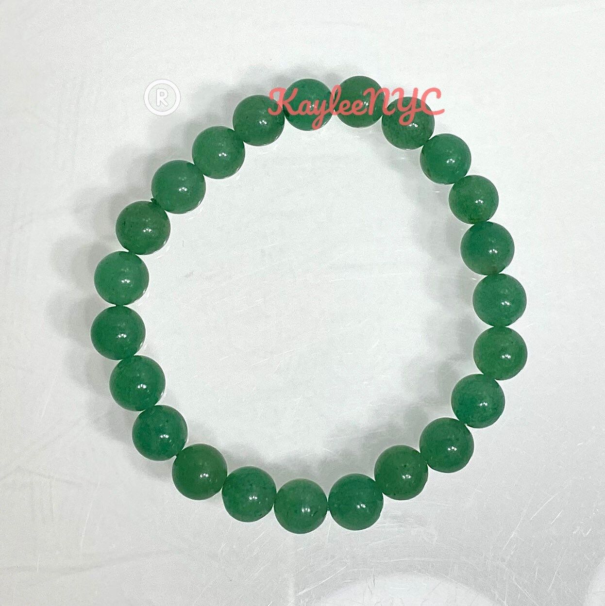 Wholesale Lot 6 Pcs Green Aventurine 8mm 7.5” Crystal Healing Stretch Bracelet