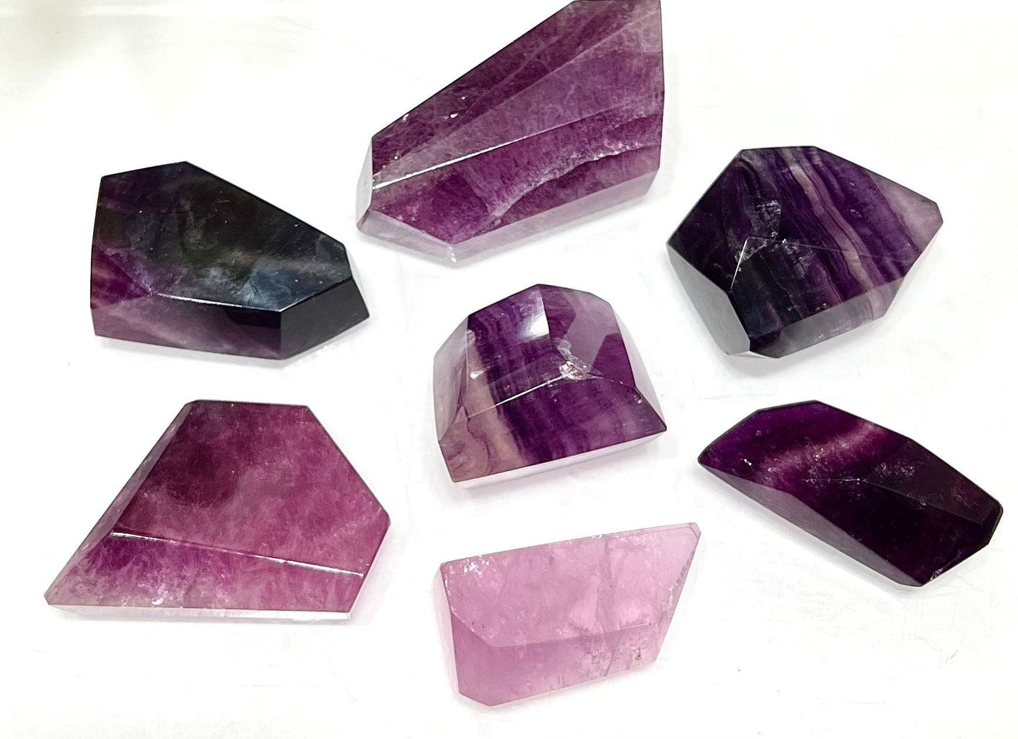 Wholesale Lot 2 lbs Natural Purple Fluorite Crystal Polished Freeform Healing Energy