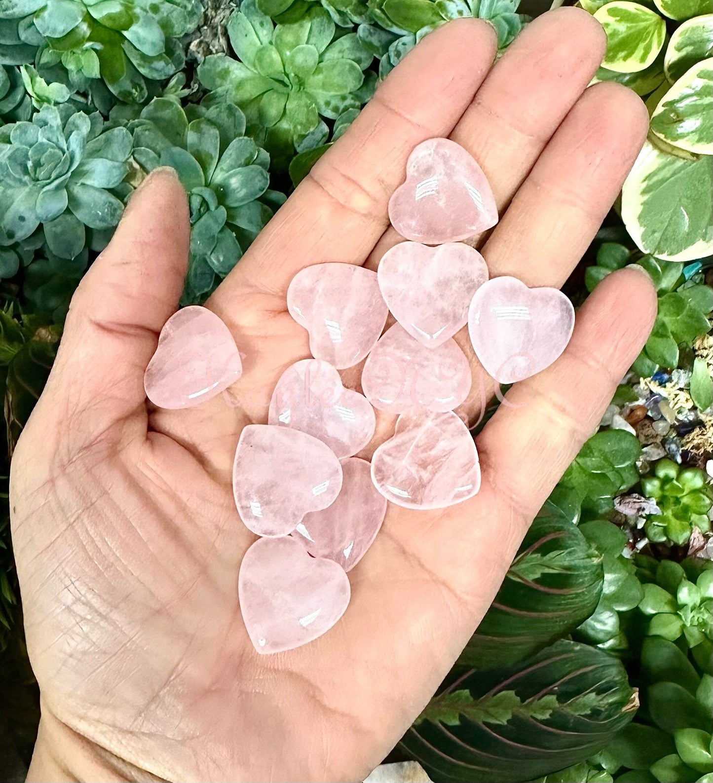 Wholesale Lot 30 Pcs 20mm Rose Quartz Crystal Hearts Nice Quality Healing Energy