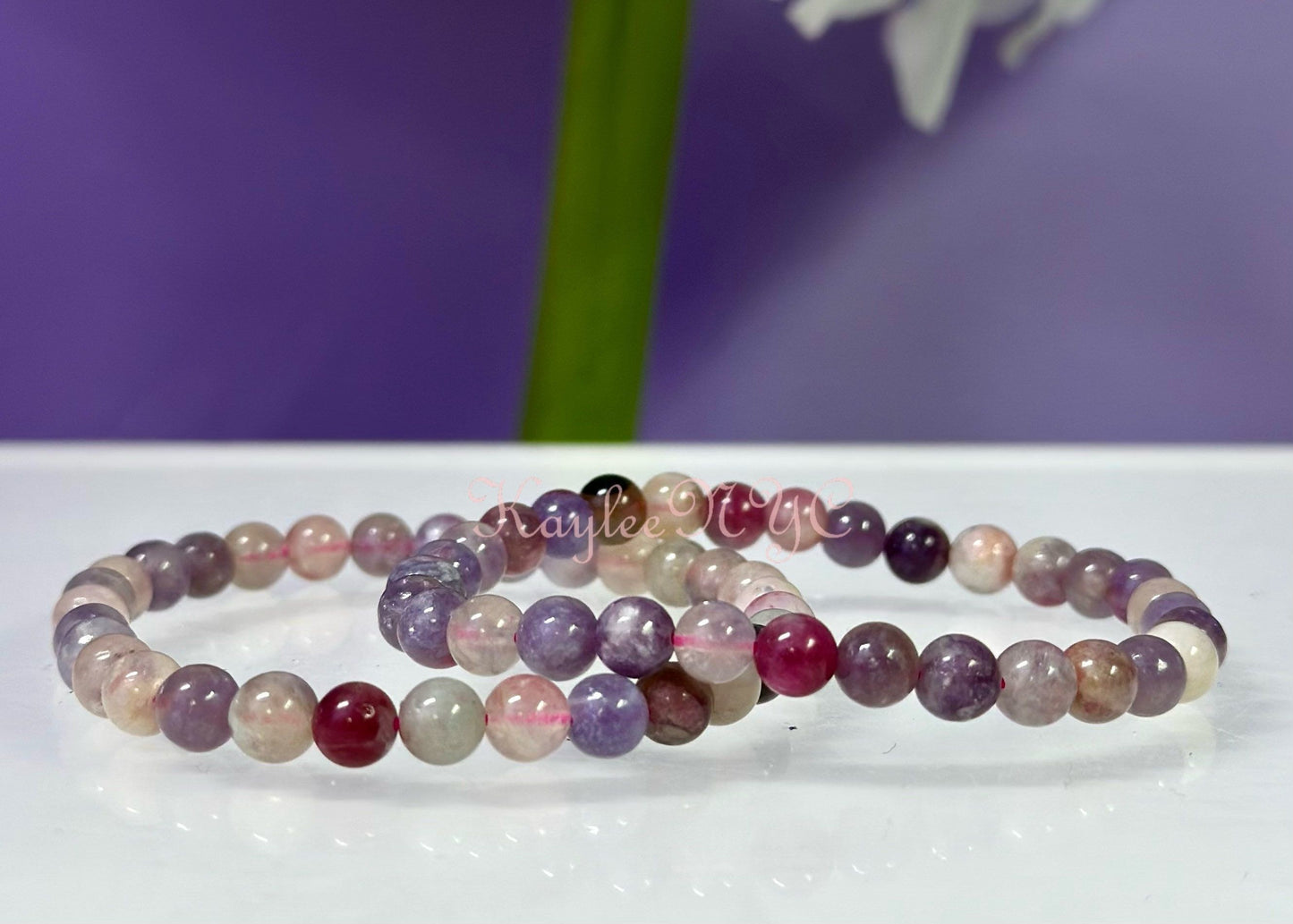 Wholesale 6 Pcs Natural Unicorn Stone Bracelet 6mm 7.5” Healing Energy Crystal