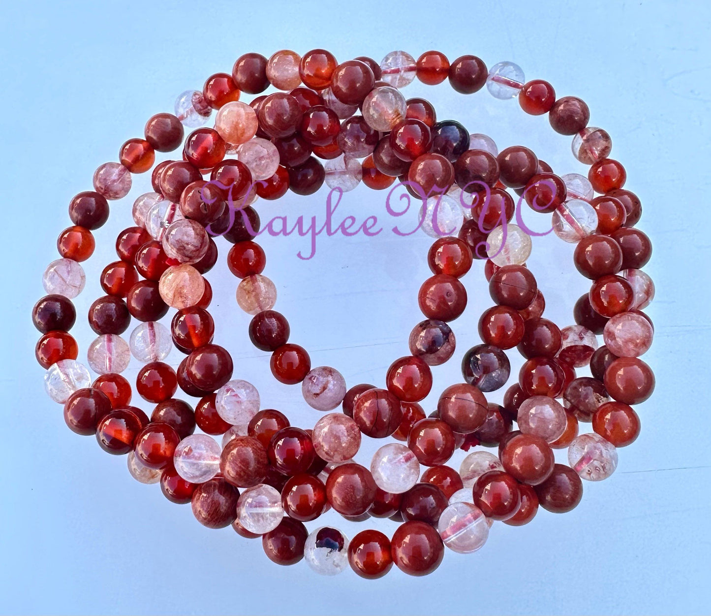 Wholesale 6 Pcs Root Chakra Bracelet 6mm 7.5” Healing Energy Crystal