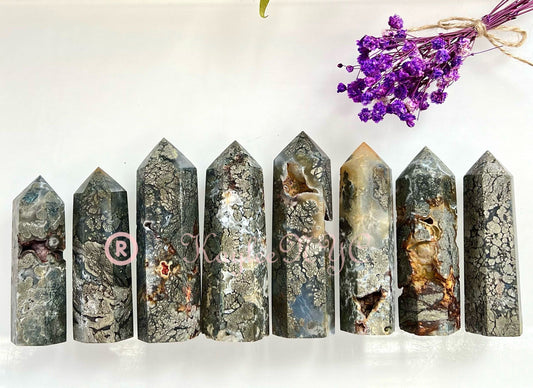 Wholesale Lot 2 Lbs Natural Marcasite Pyrite Tower Obelisk Crystal Point Healing Energy