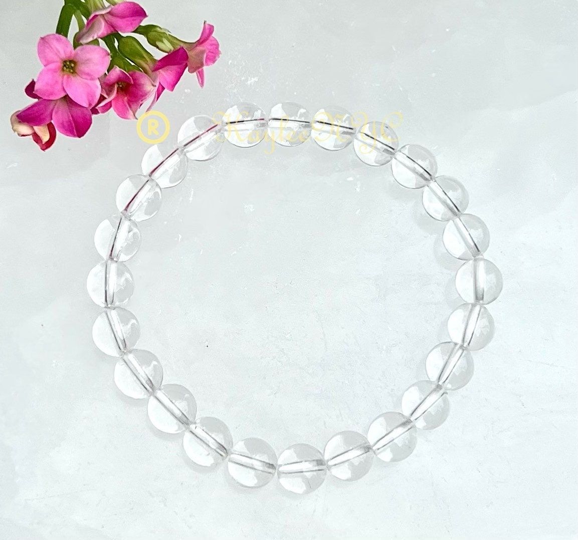 Wholesale 6 Pcs Natural Clear Quartz 8mm 7.5” Crystal Healing Stretch Bracelet