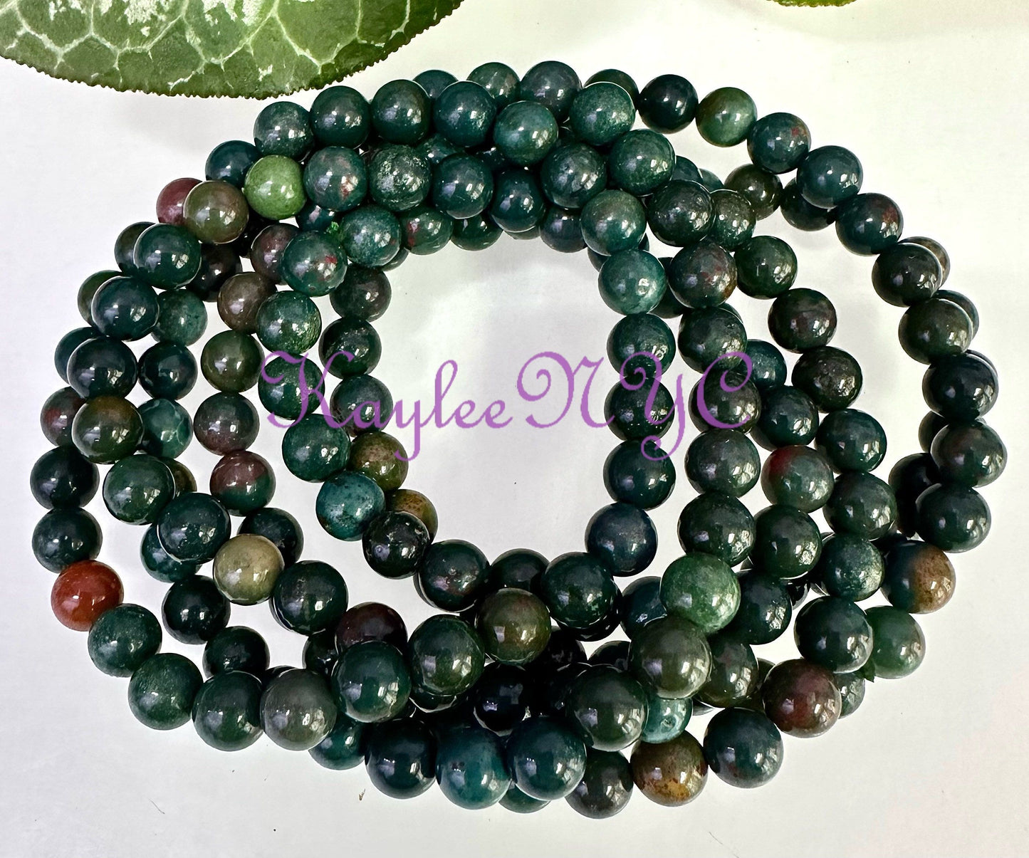 Wholesale Lot 6 Pcs Natural Bloodstone 6mm 7.5” Crystal Healing Stretch Bracelet