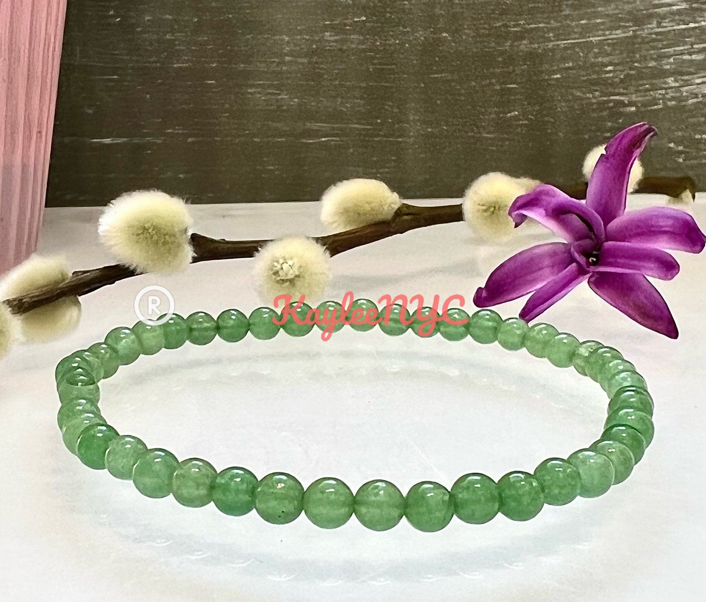 Wholesale Lot 6 Pcs Natural Aventurine 4mm 7.5” Crystal Healing Stretch Bracelet