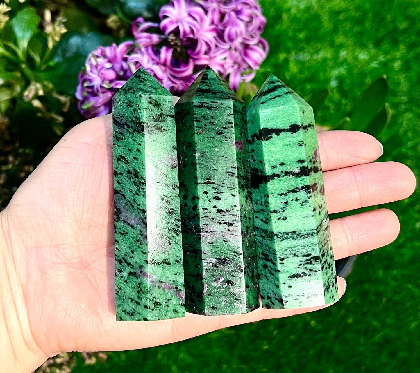 Wholesale Lot 2 lbs Natural Ruby Zoisite Obelisk Tower Point Crystal Healing Energy