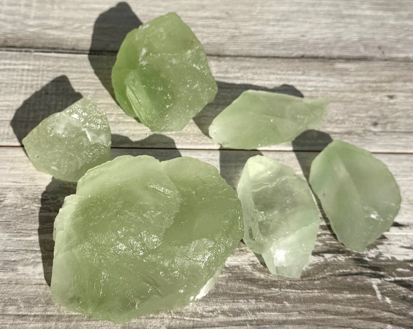 2 lbs Natural Green Fluorite Rough Crystals Healing Energy