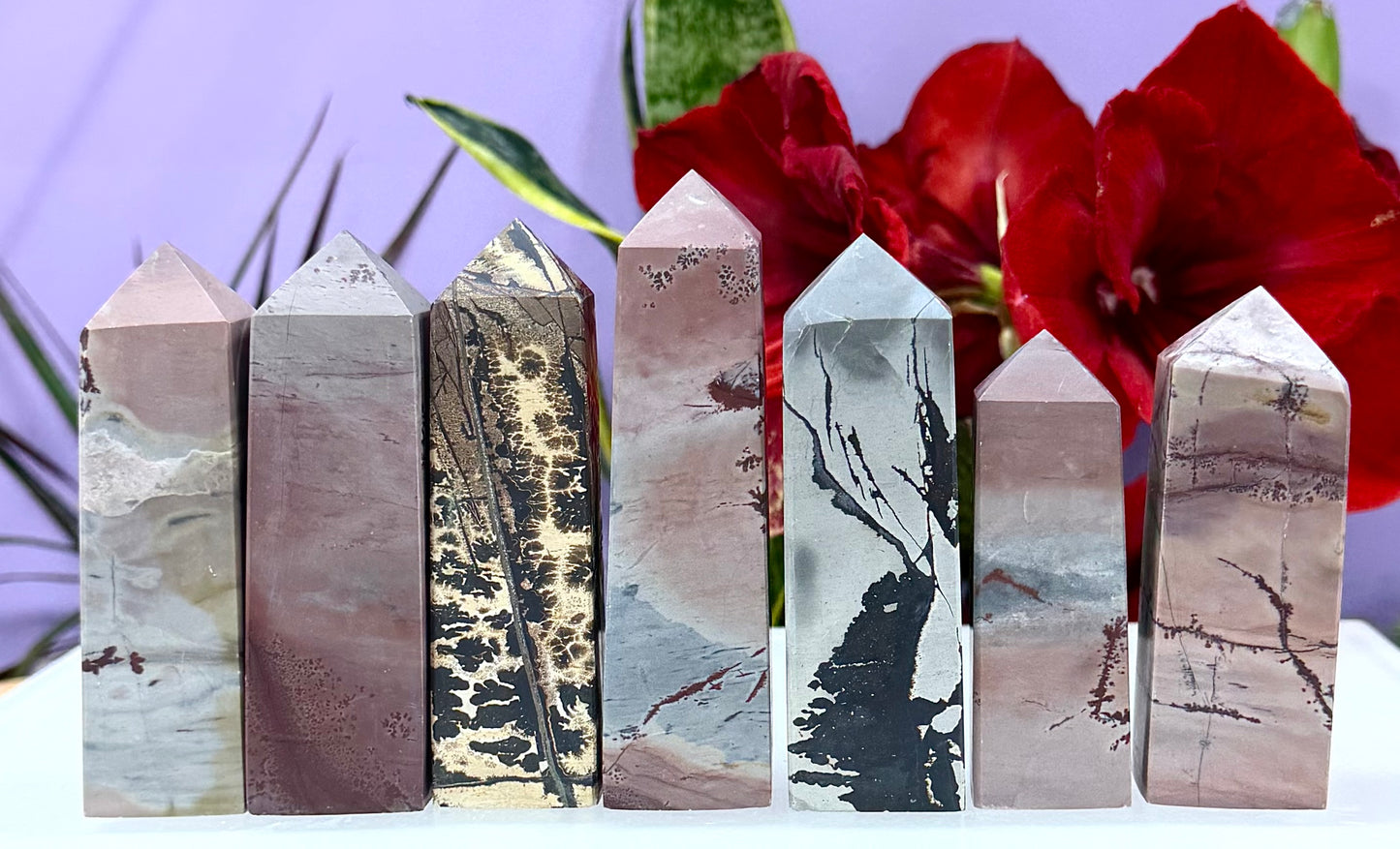 Wholesale Lot 2 lbs Natural Picture Jasper Obelisk Tower Point Crystal Healing Energy