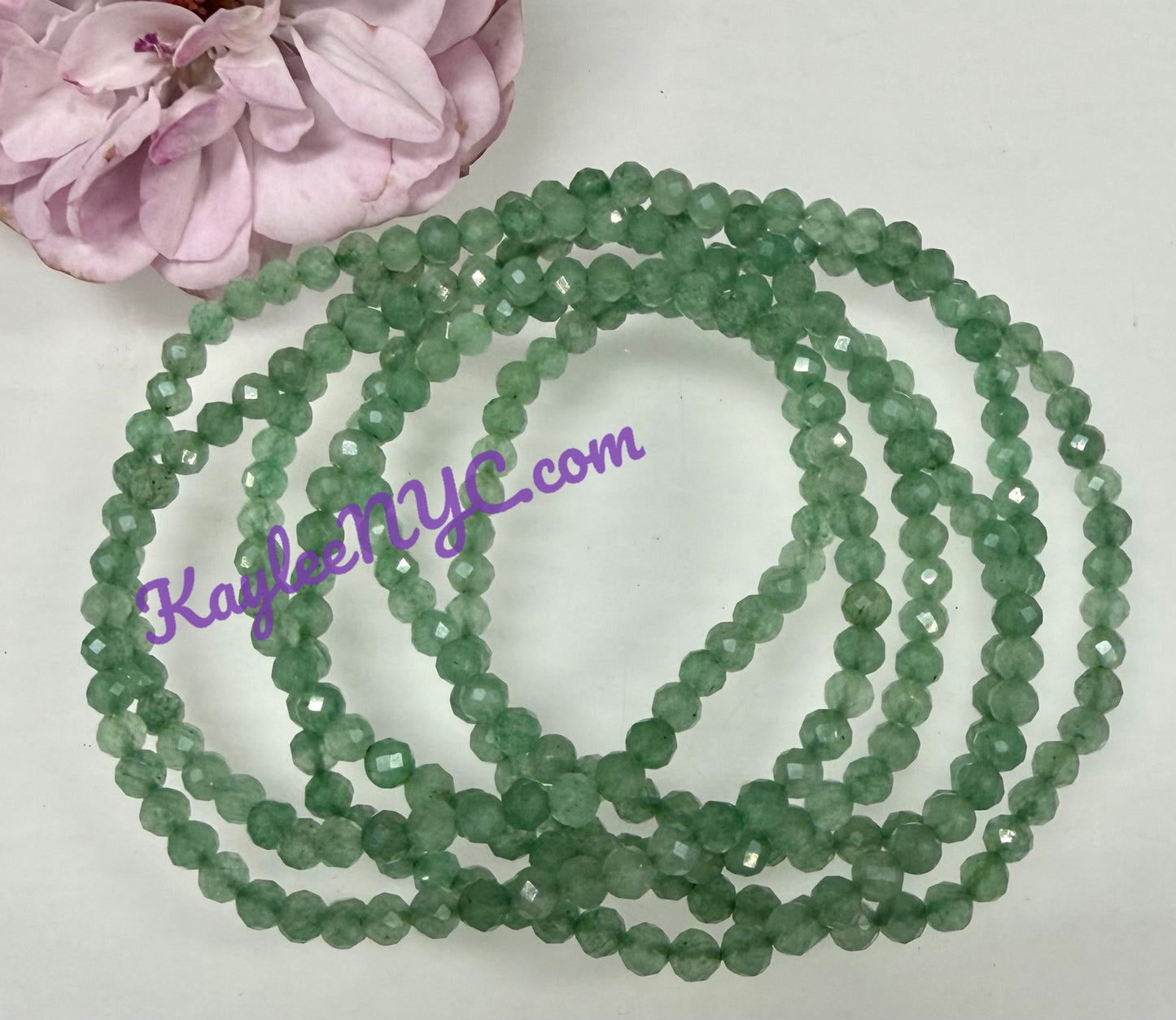 Wholesale Lot 6 Pcs Natural Faceted Aventurine 4mm 7.5” Crystal Healing Stretch Bracelet