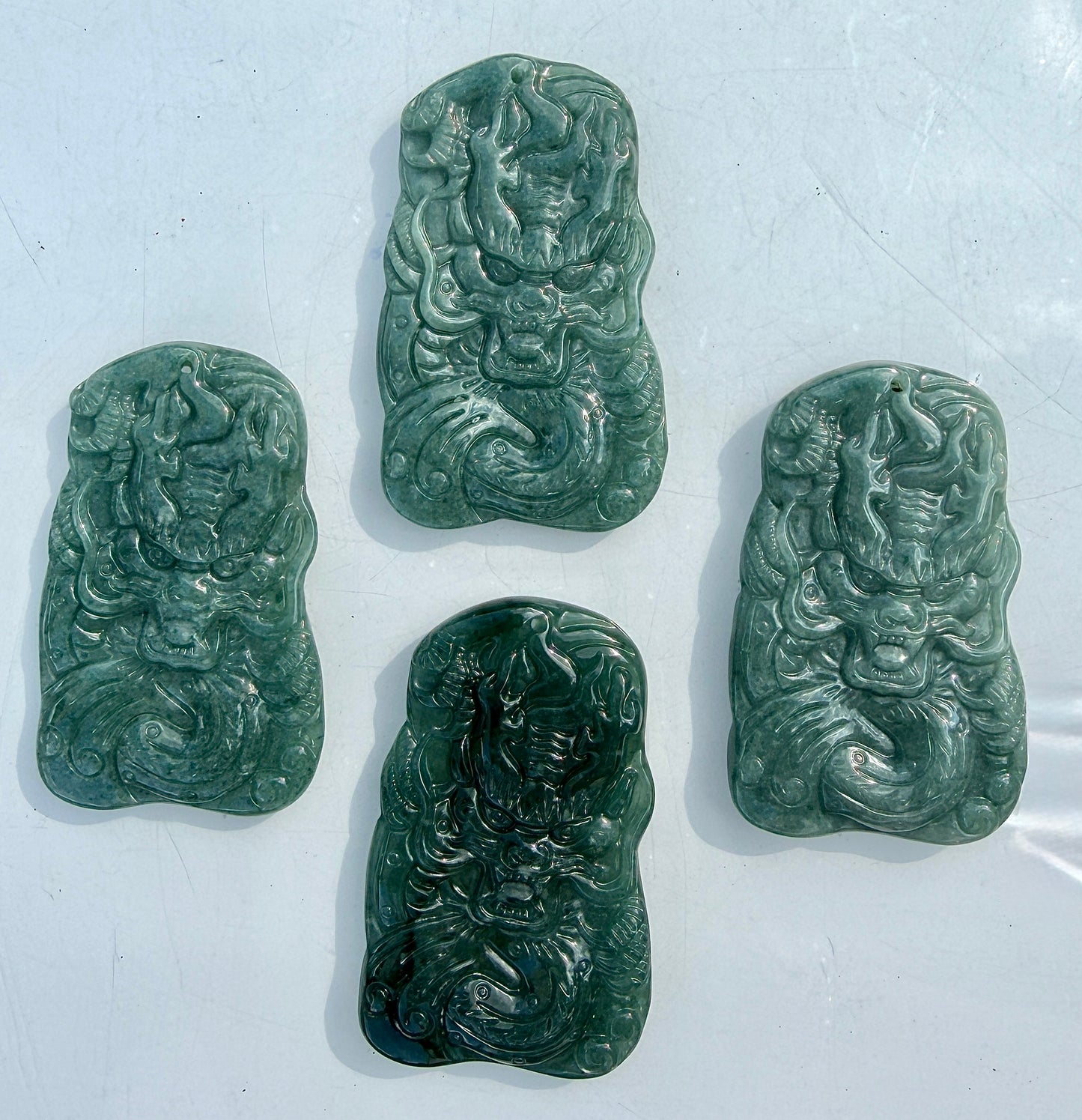 Wholesale Lot 6 Pcs Natural Jade Dragon Carving Cab Crystal Healing Energy