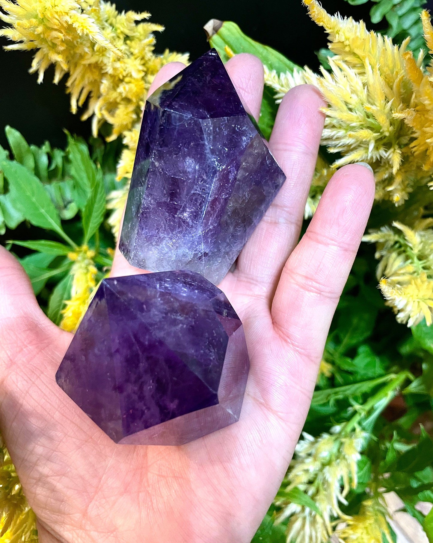 Wholesale Lot 2 lbs Natural Amethyst Tower Obelisk Point Wand Crystal Energy Healing