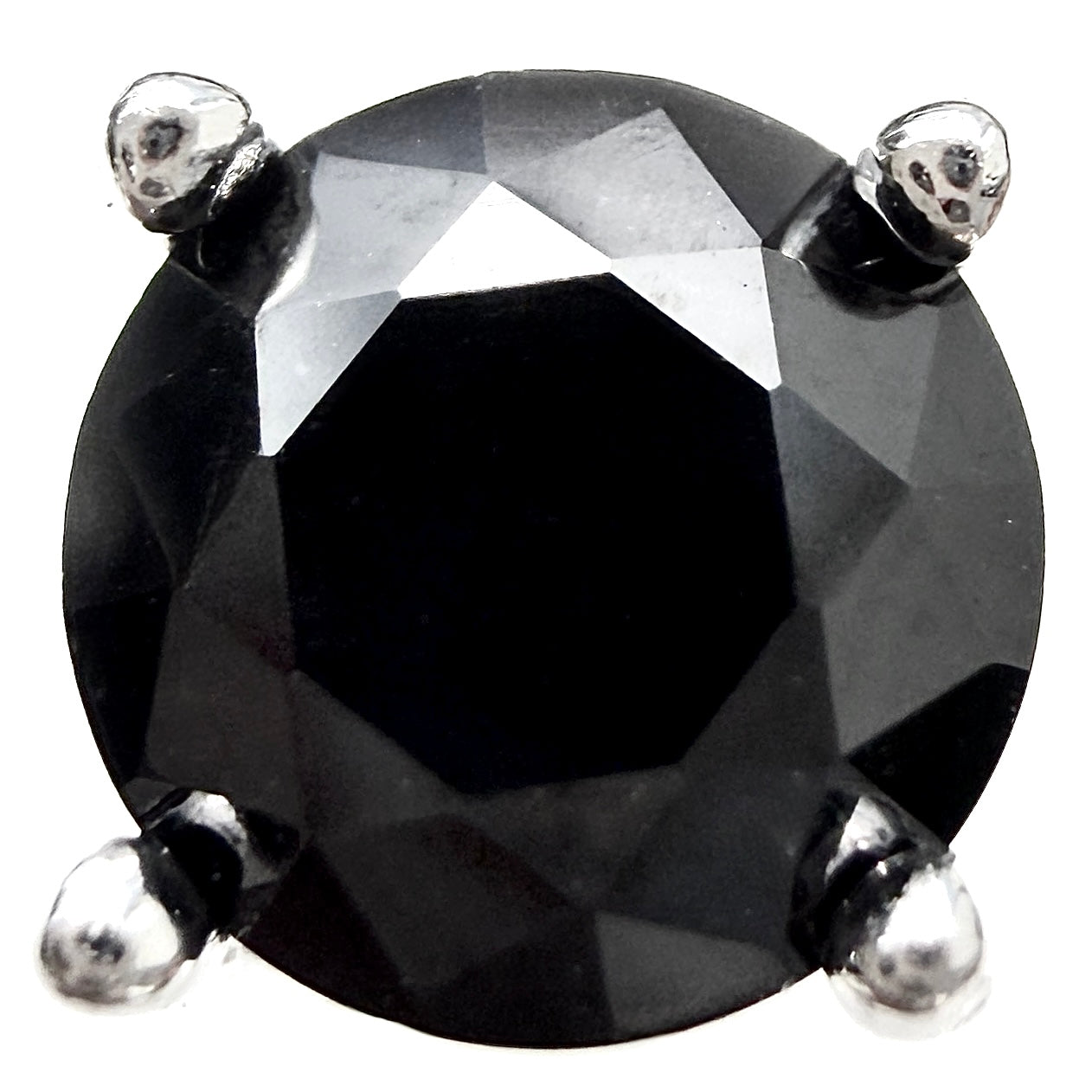 Wholesale 5 Pairs Natural Black Spinel Stud Earrings with Sterling Silver (925) Posts – 6mm