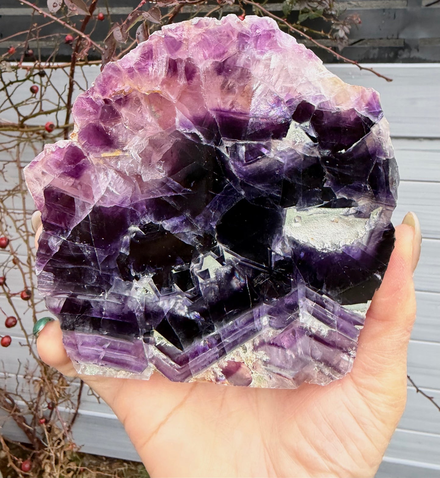 3-4 PCs Natural Rainbow Fluorite semi polished Slabs