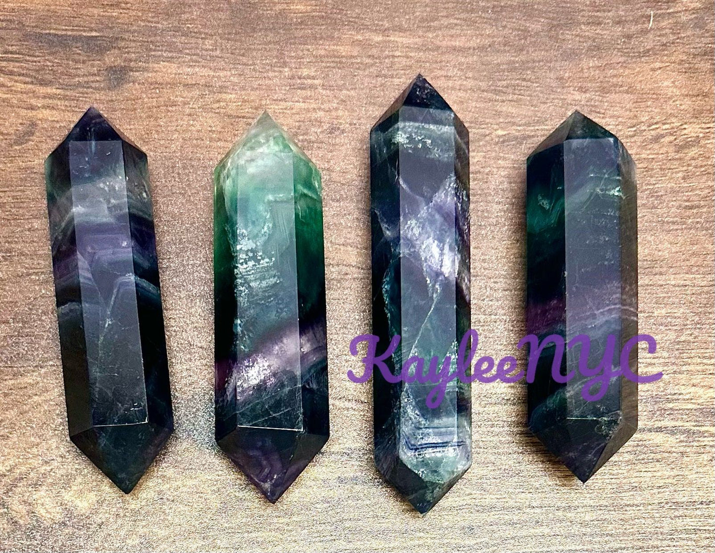 Wholesale Lot 2 Lb Natural Double Terminated Fluorite Point Wand Crystal