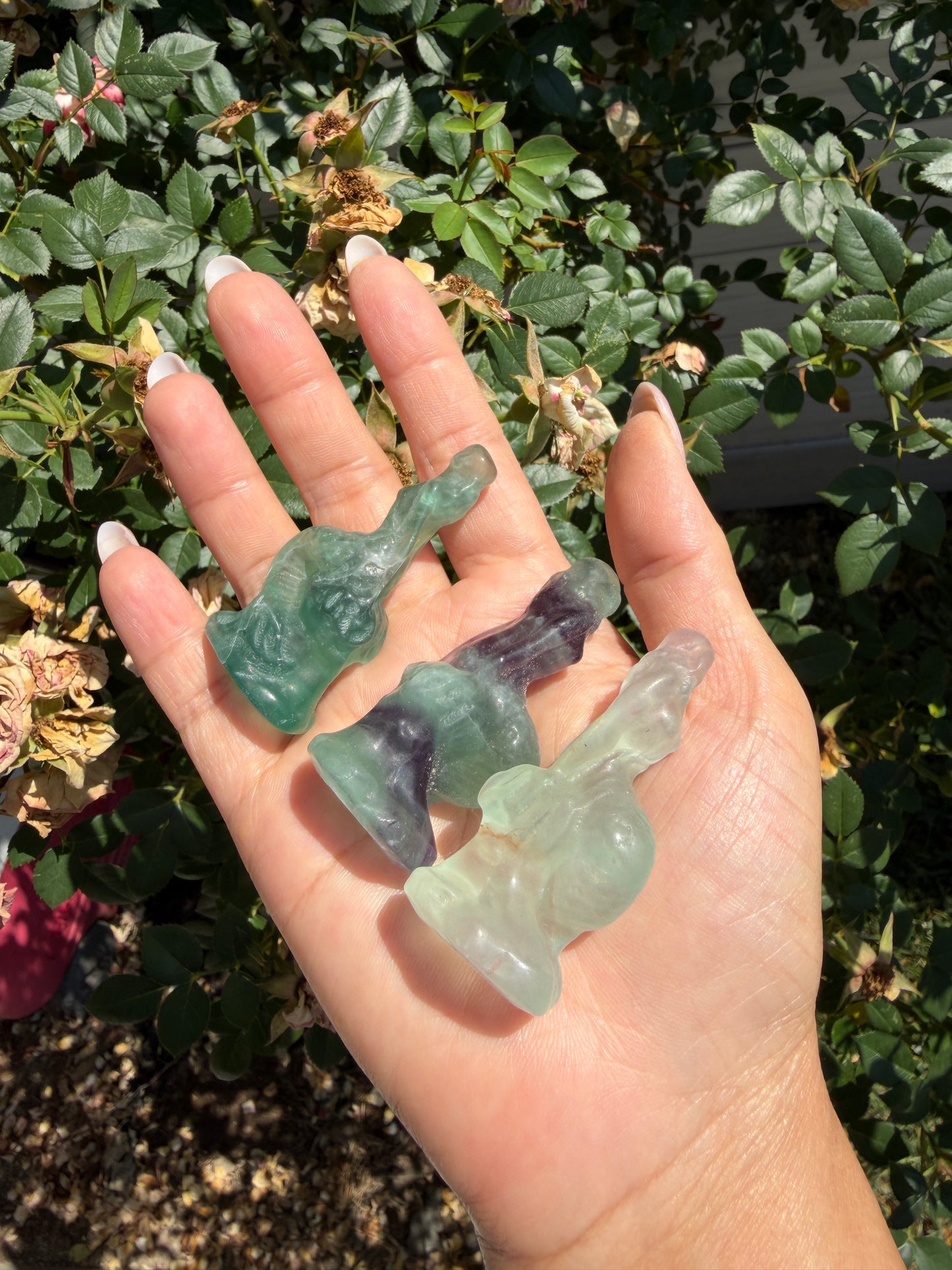 Wholesale Lot 6 PCs Nstural Fluorite Mermaids Crystal Healing Energy