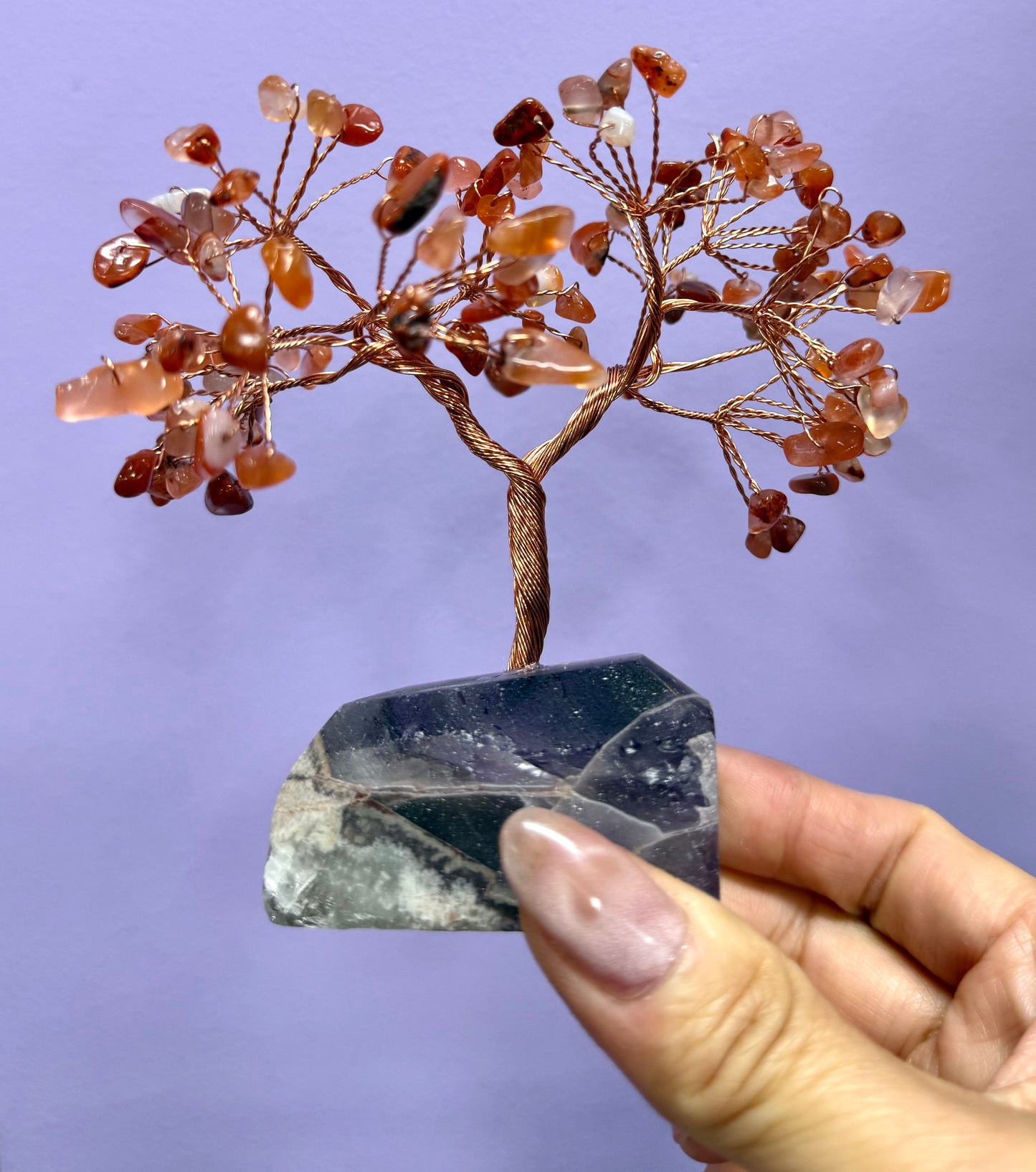 Wholesale Lot 7Pcs Bonsai Tree with Fluorite Crystal Base