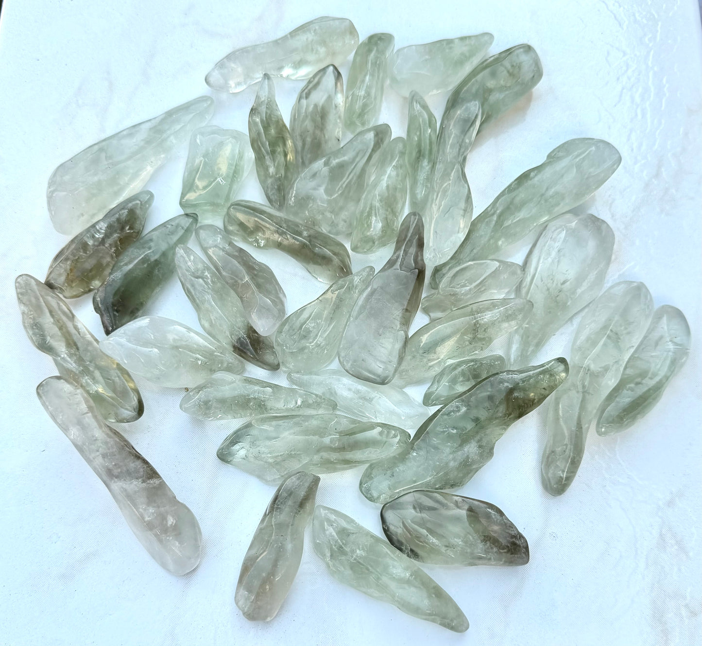 Wholesale Lot 2 lbs Prasiolite Green Amethyst Tumble Healing Energy
