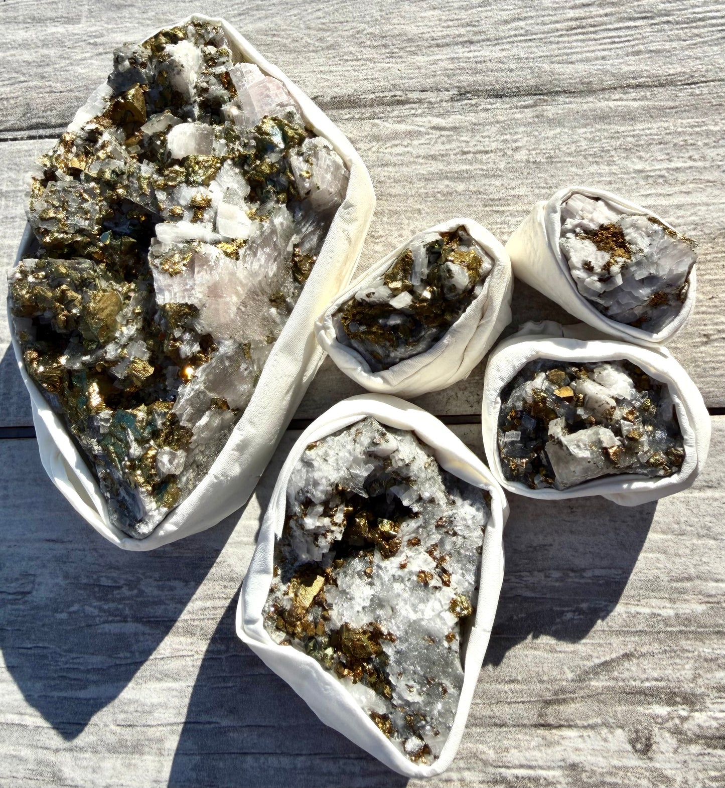 Wholesale Lot ~2 lbs Chalopyrite on Calcite Specimens Natural Raw Crystal Healing Energy