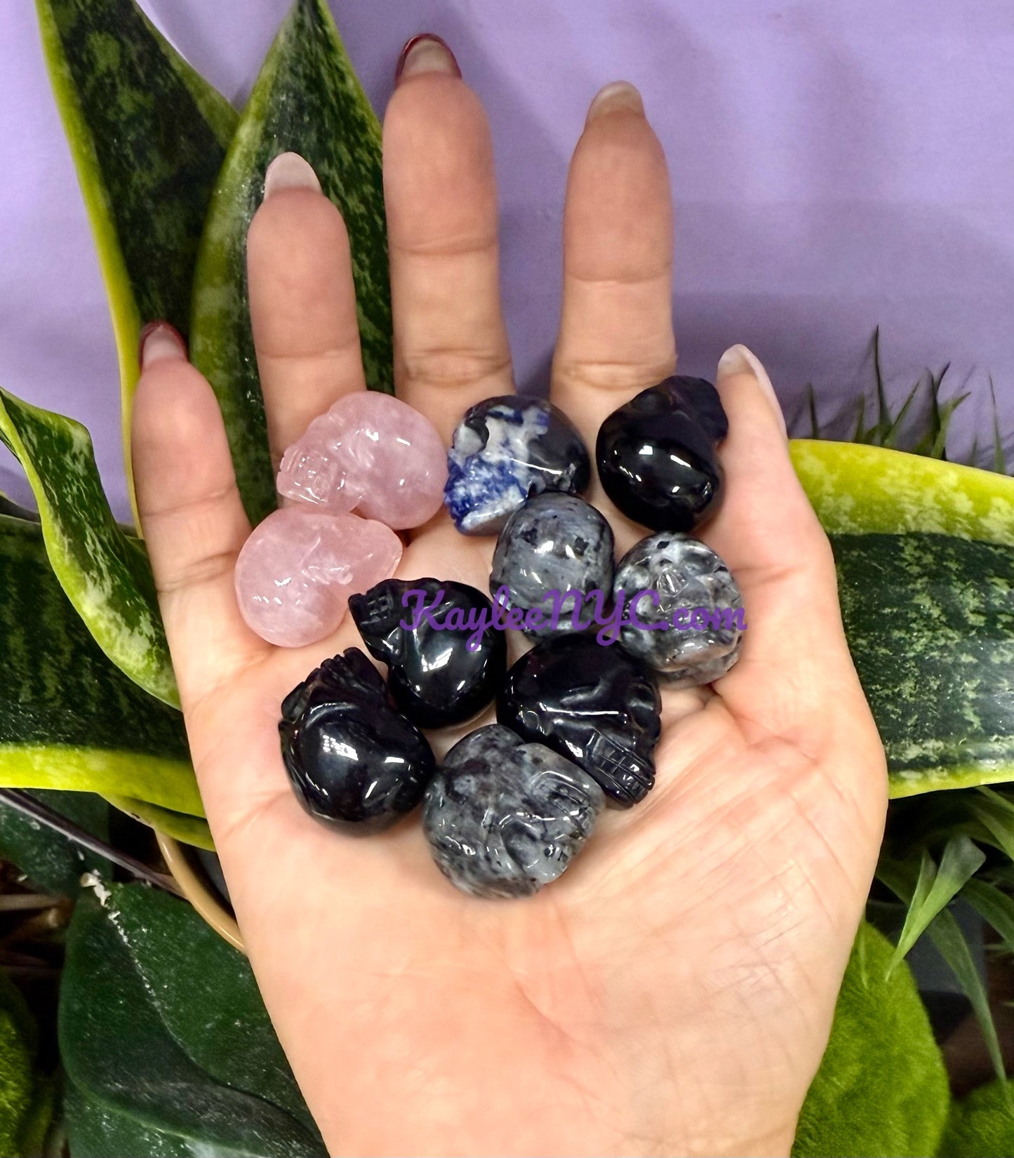 12 PCs 24mm Natural Crystal Mini Skull