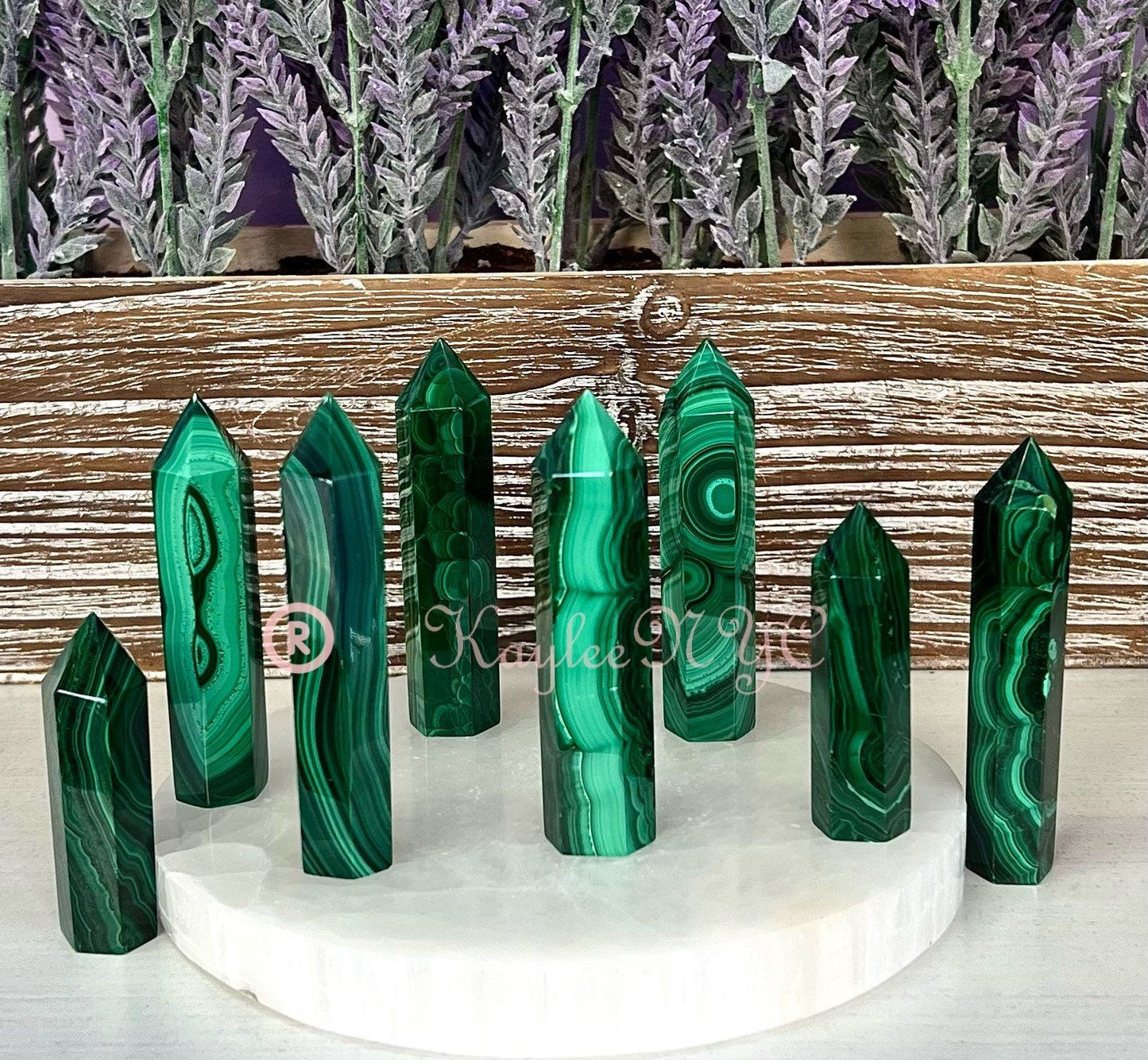 Wholesale Lot 1 lb Natural Malachite Tower Obelisk Point Crystal Energy Healing