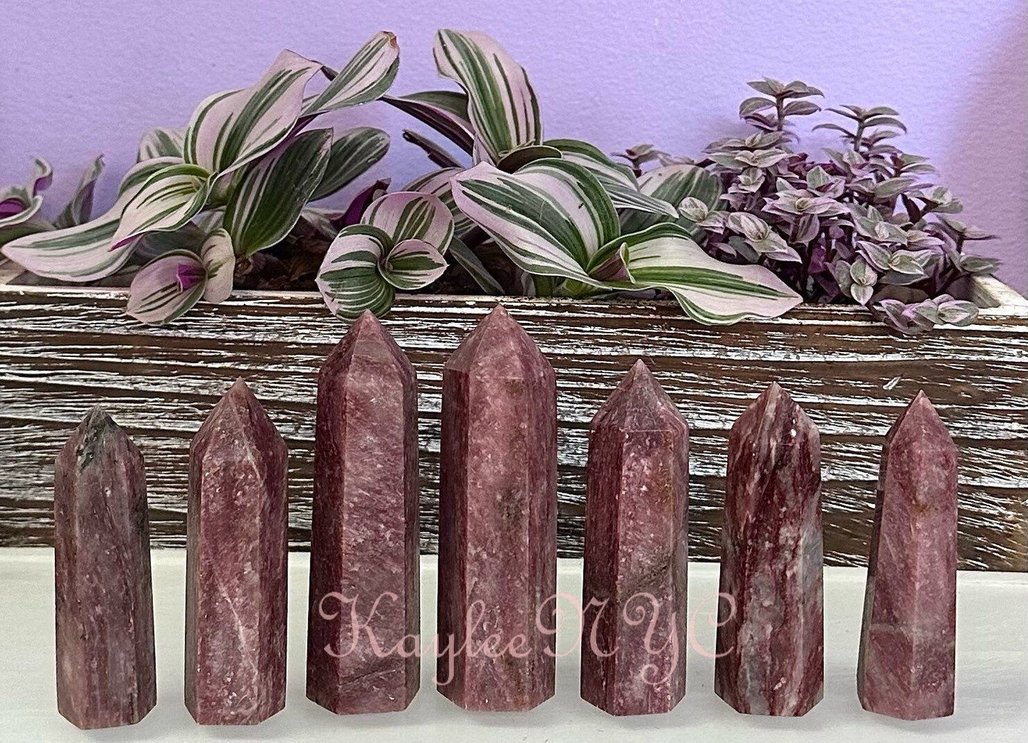 Wholesale Lot 1 Lb Natural Red Lepidolite Obelisk Tower Point Crystal Healing