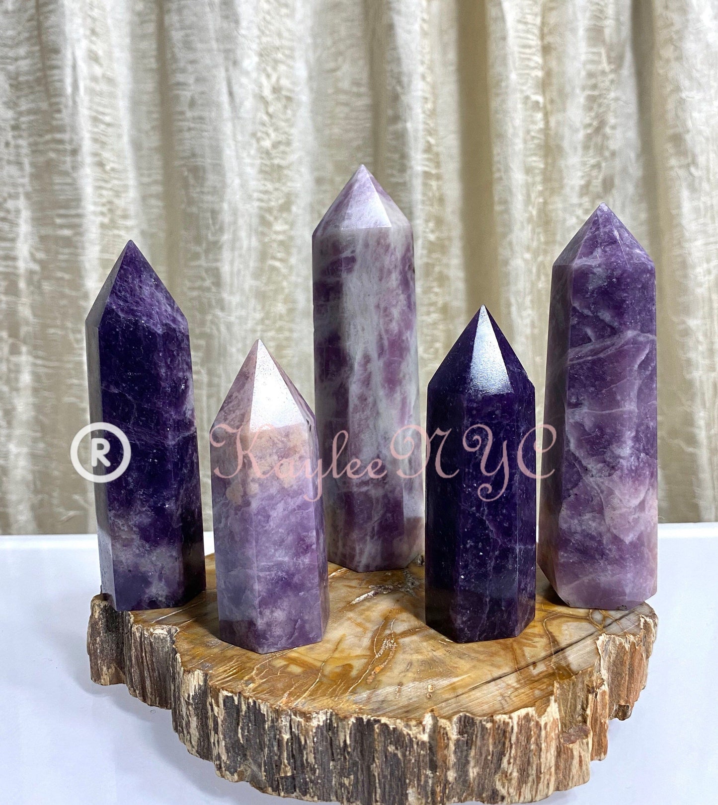 Wholesale Lot 1 lb Natural Lepidolite Tower Obelisk Point Wand Crystal Energy Healing